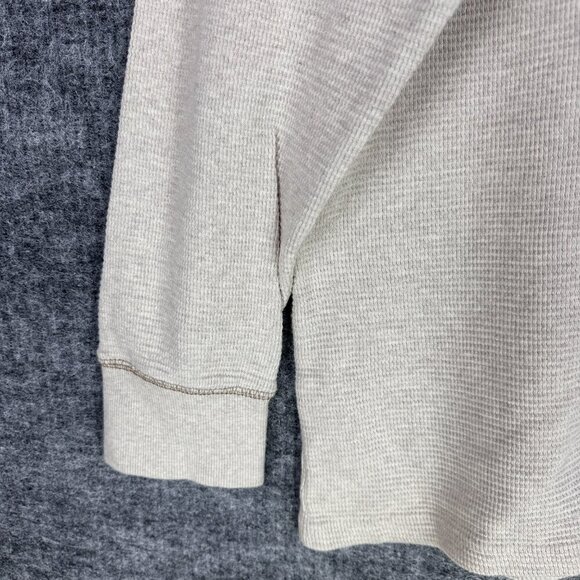 Northwest Men's T Shirt XLT, Beige, Thermal Waffle Knit, Long Sleeve Crewneck - Picture 6 of 9